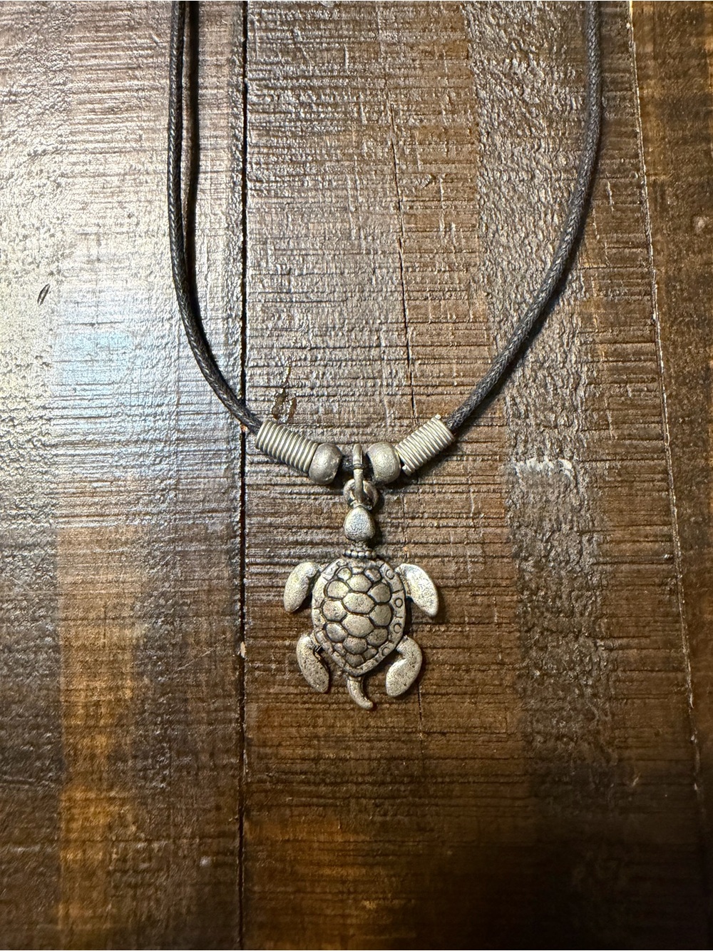 Turtle Pendant Necklace in Antiqued Silver - Women Jewelry